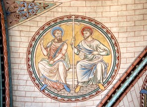 사도 성 소 야고보와 성 필립보_photo by Lawrence OP_in the Cathedral Church of the Blessed Virgin Mary in Salisbury_England UK.jpg